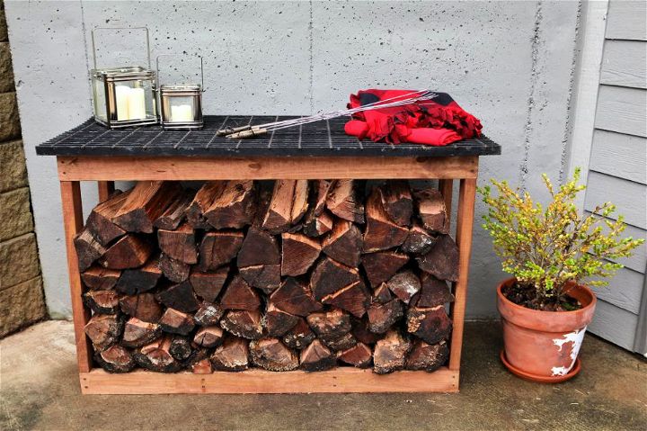 $18 DIY Firewood Rack Box