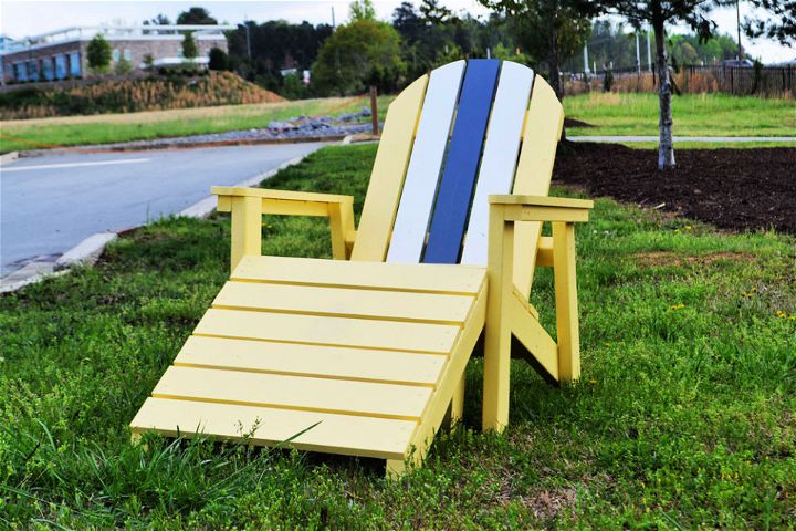 DIY Adirondack Chair With Back Leg and Footstool