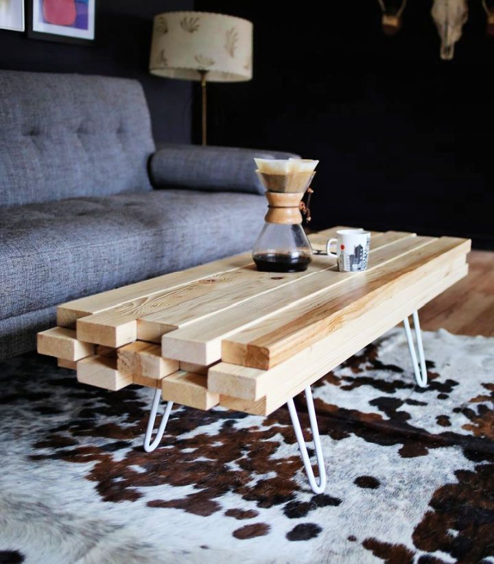 DIY 2x4 Wooden Coffee Table