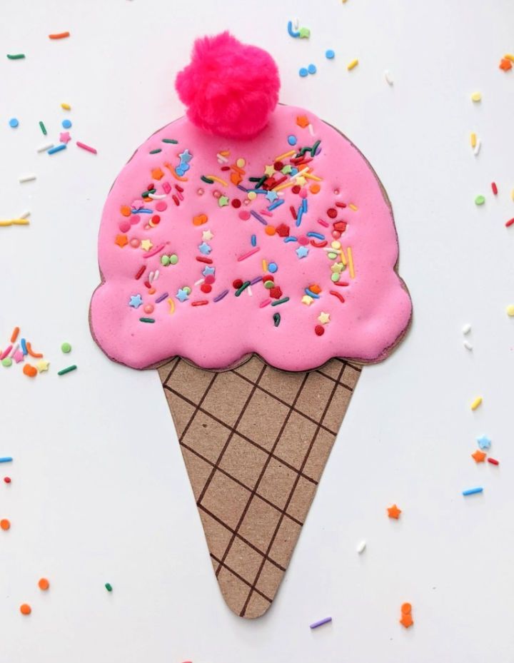 Awesome DIY Puffy Paint Ice Cream Cone