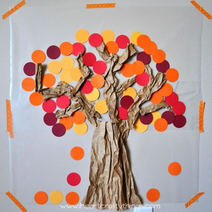 Beautiful Fall Tree Out of a Contact Paper Sticky Wall