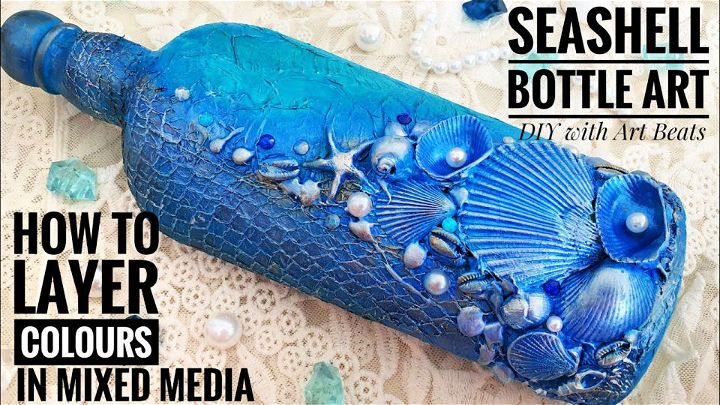 DIY Seashells Bottle ART