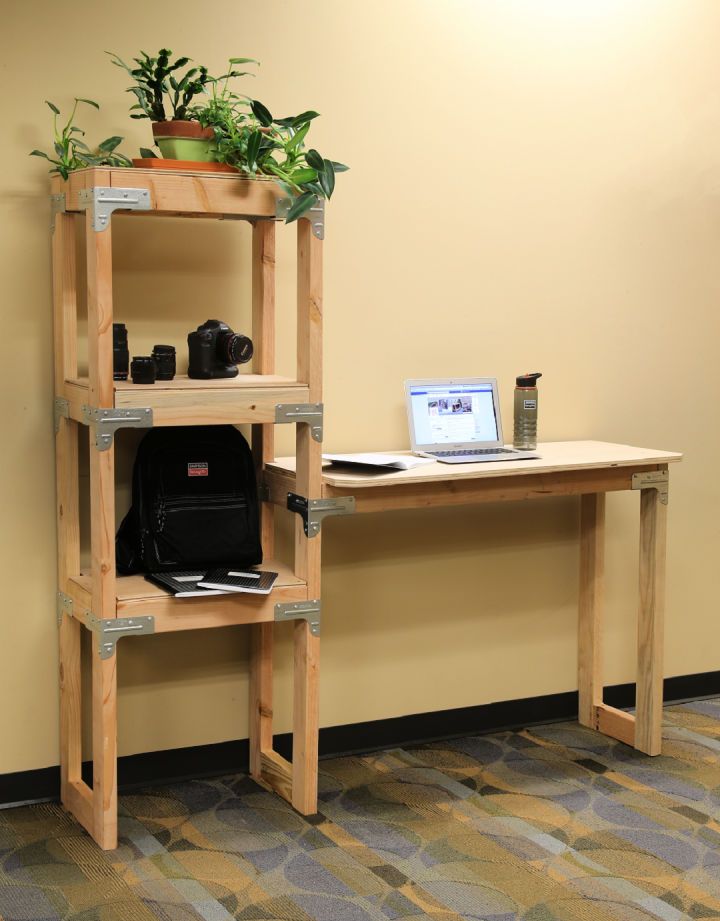 Build Standing Desk With Shelving Unit