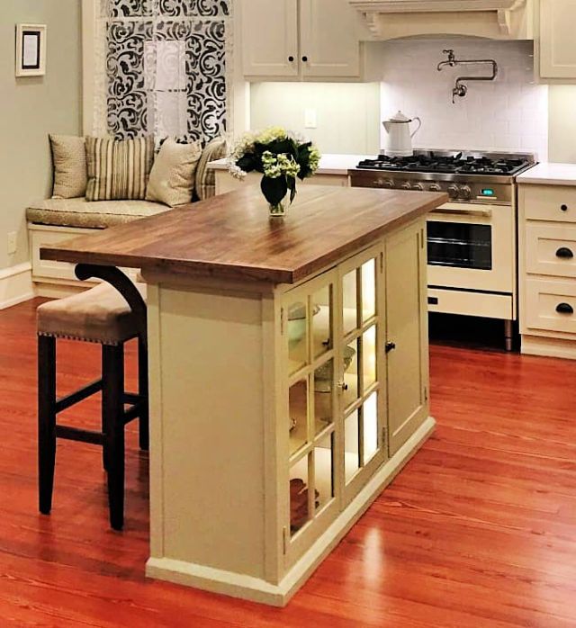 Build Your Own Kitchen Island From a Cabinet
