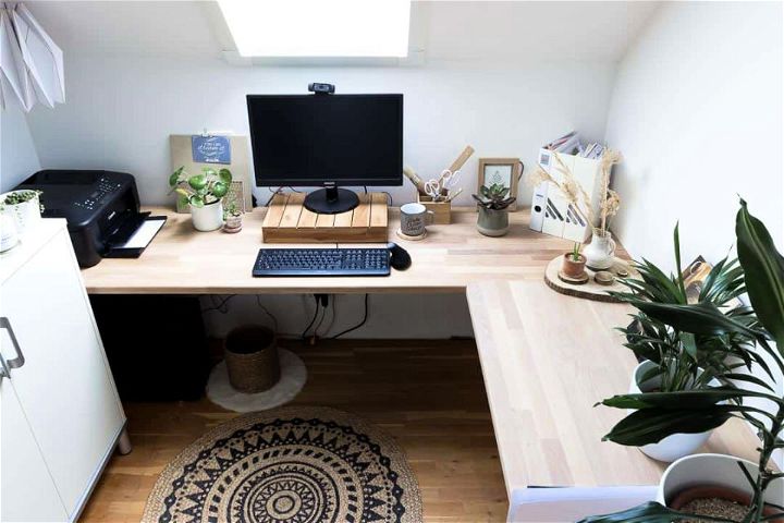 Handmade L Shaped Desk for Small Corner