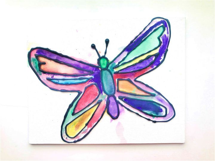 Butterfly Art With Watercolors and Hot Glue for Beginners