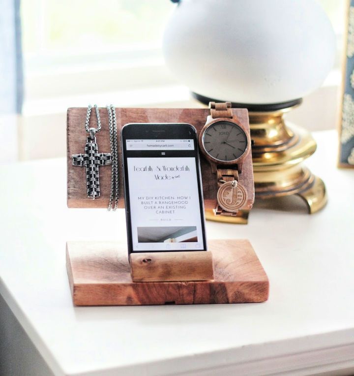 Cell Phone Charging Station From Scrap Wood