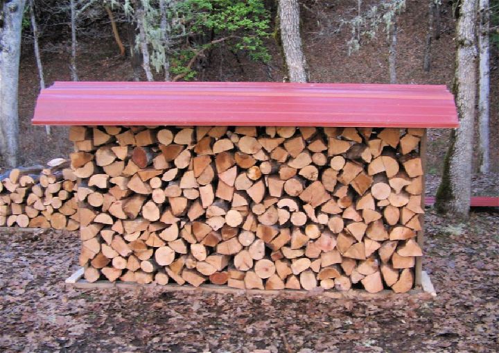 Cheap DIY Covered Firewood Rack
