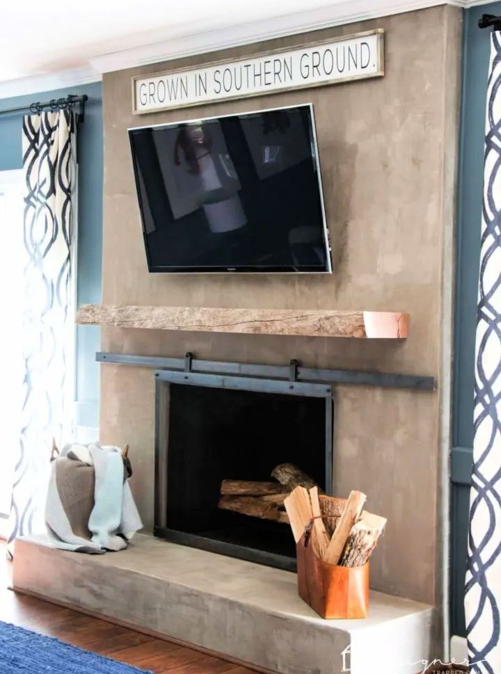 Concrete Fireplace for Less Than $100
