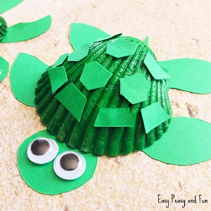 Easy Seashell Turtle Craft 