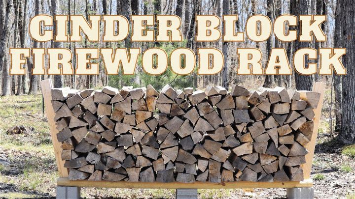 Creative Cinder Block Firewood Rack