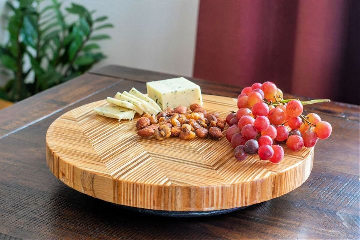 Creative Lazy Susan Using Patterned Scrap Plywood