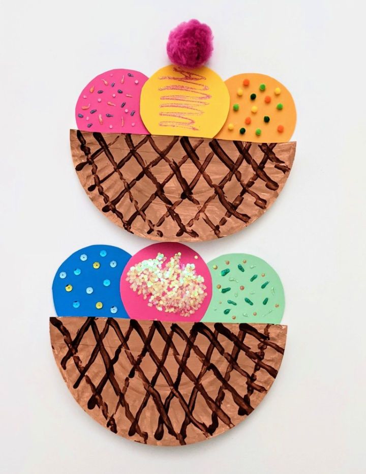Creative Paper Plate Ice Cream Craft