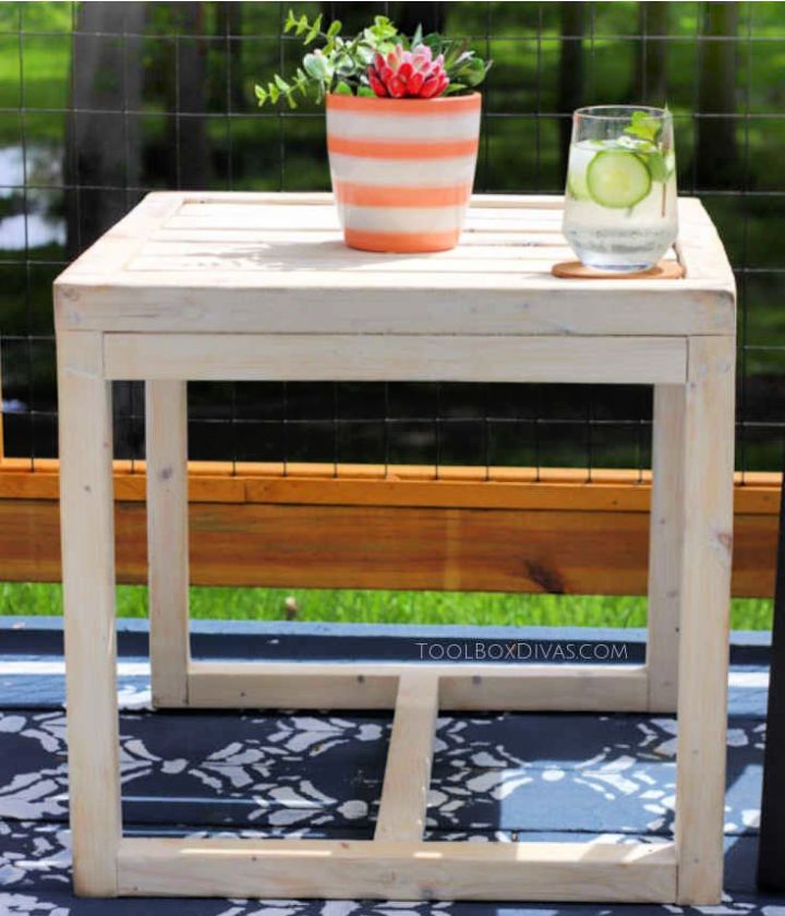 DIY Outdoor Patio Side Table Under $10