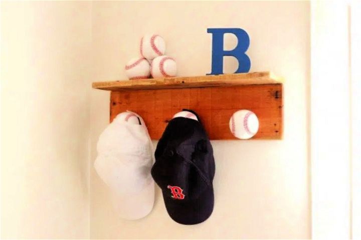 DIY Baseball Hat Rack
