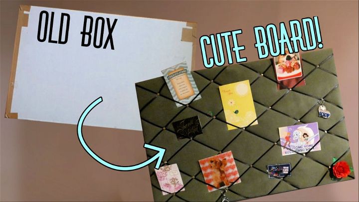 Cute Bulletin Board from Old Box