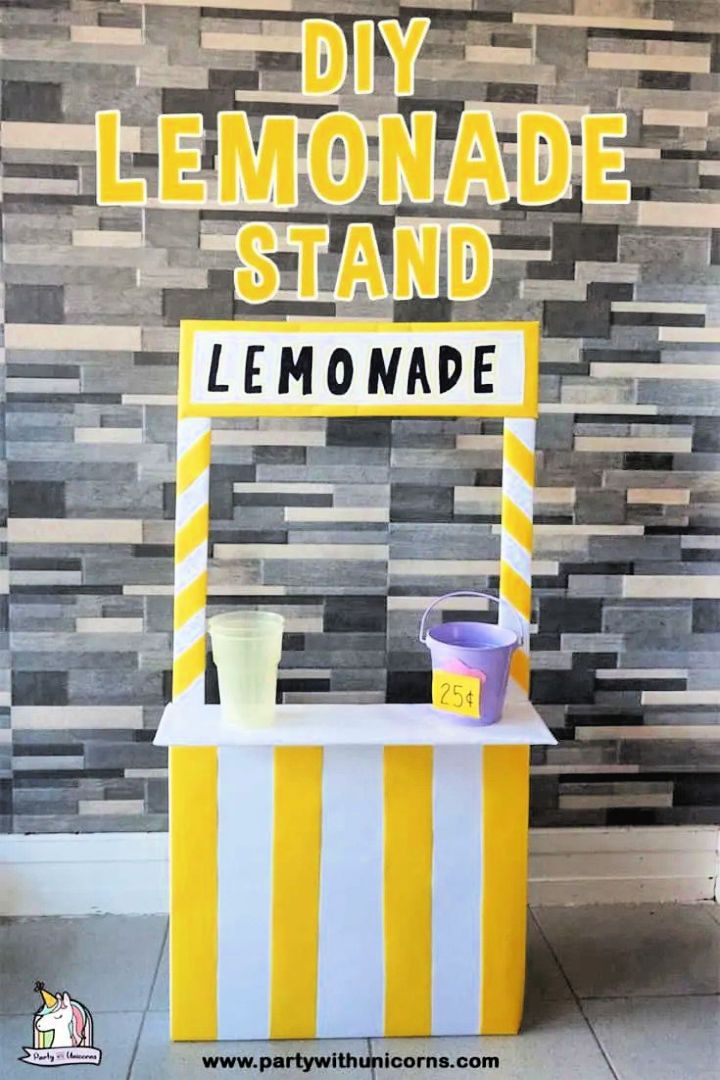 DIY Cardboard Lemonade Stand for Kids