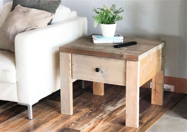 DIY End Table With Drawer 1