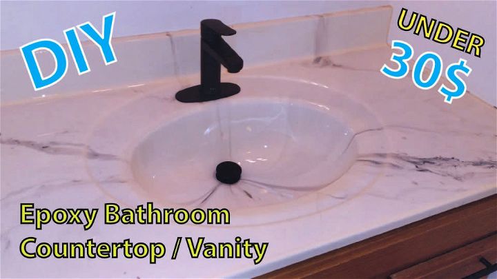 DIY Epoxy counter top vanity bathroom