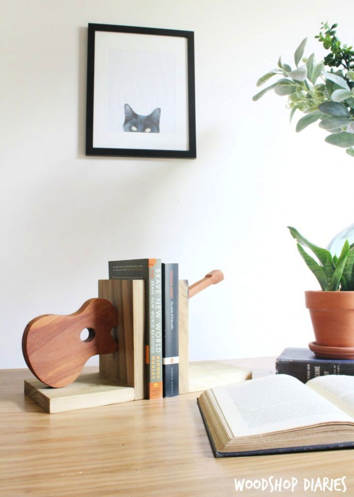 DIY Guitar Scrap Wood Bookends