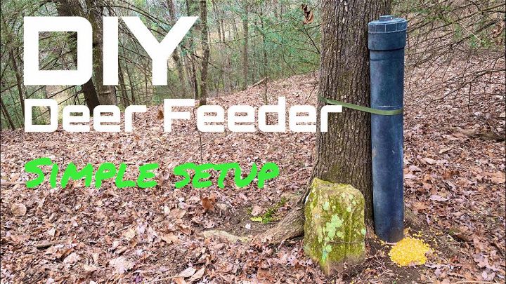 Deer Feeder Made From 4 Corrugated Pipe and Pvc Pipe