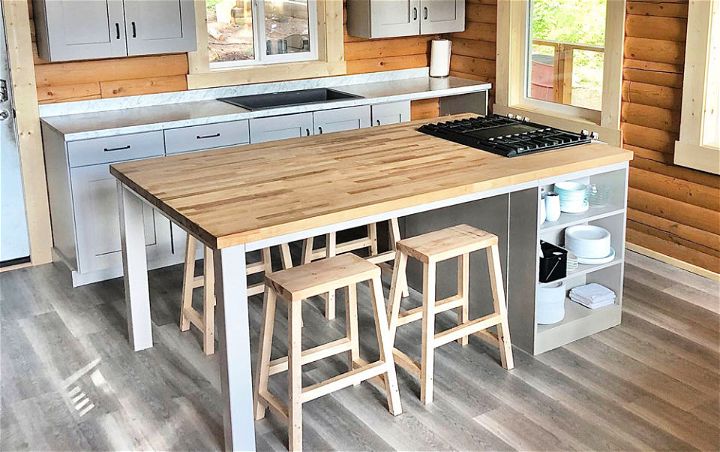 DIY Kitchen Island With Seating