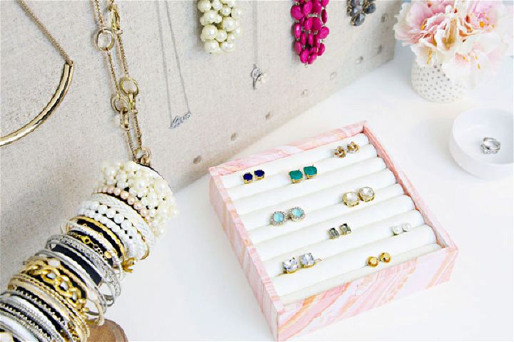 DIY Ring Earring Jewelry Organizer