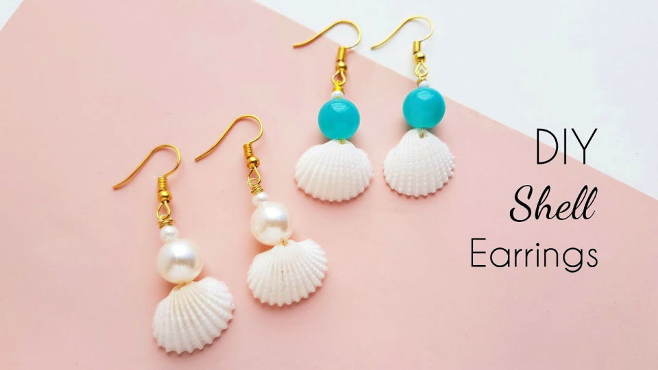 DIY Sea Shell Earrings