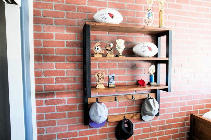 DIY Trophy Shelf and Hat Rack