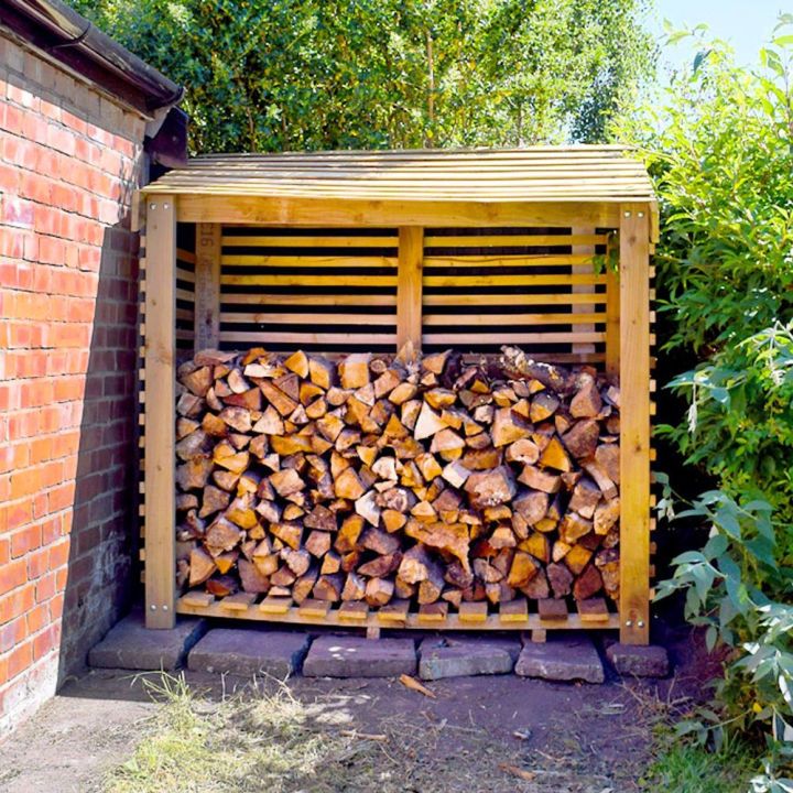 DIY Wood Log Storage