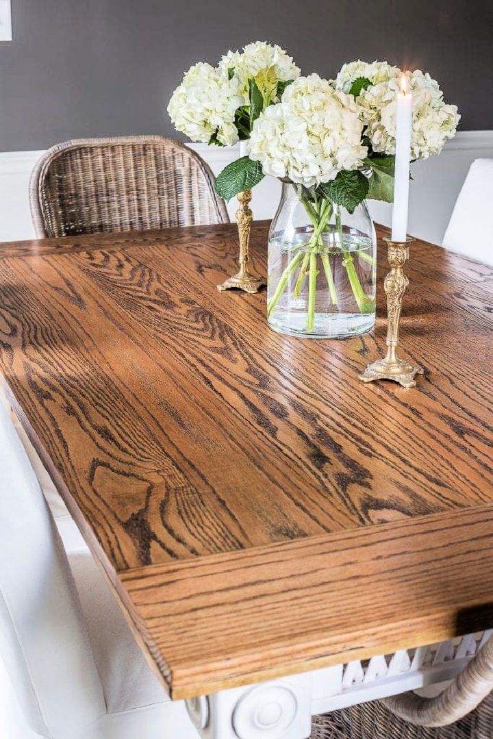 DIY Wooden Retrofitted Dining Table Top