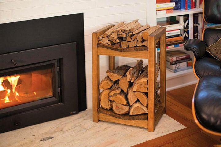 DIY Wooden Small Firewood Rack