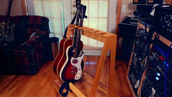 DIY plywood Multi Guitar Stand