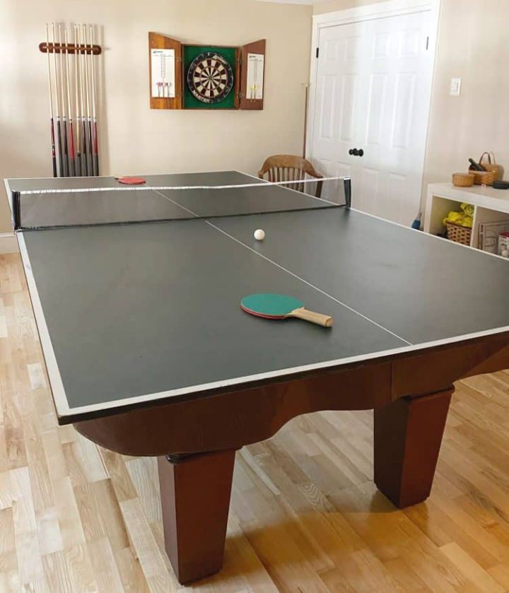 Easy DIY Ping Pong Table Top Storage 
