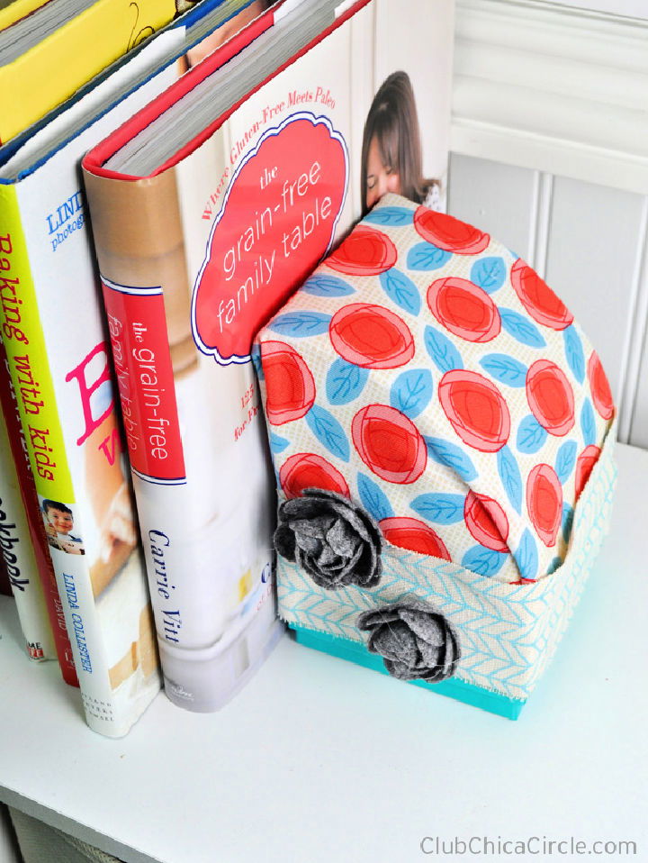 Homemade Fabric Wrapped Bookends