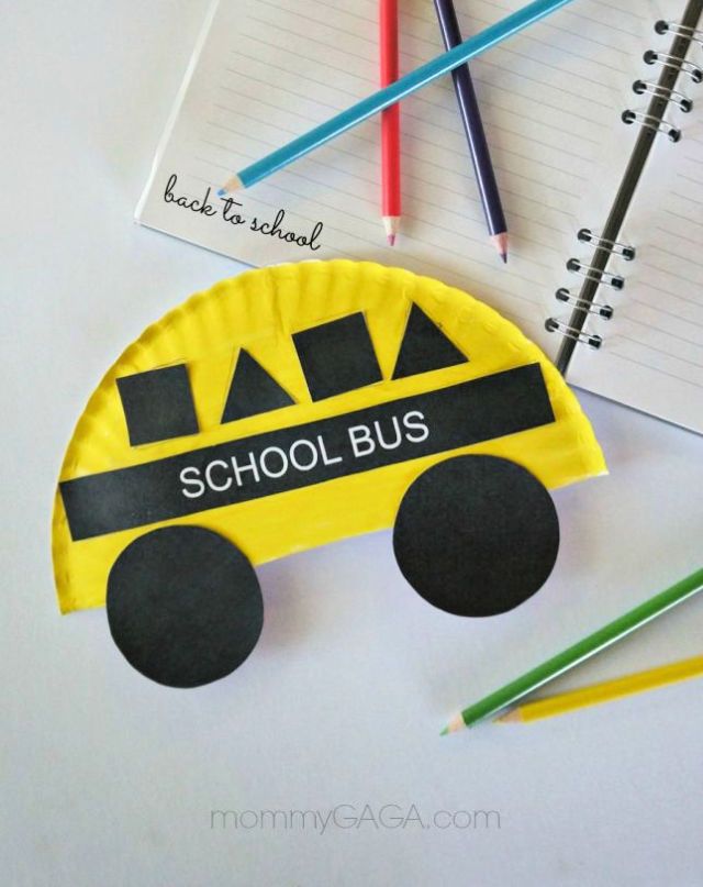 Easy Paper Plate Back to School Craft
