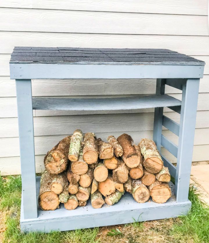 Firewood Drying Rack With Roof