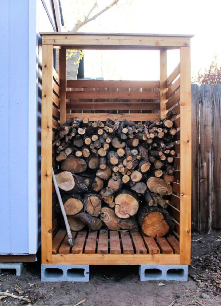 Firewood Rack With Roof - Free Woodworking Plans