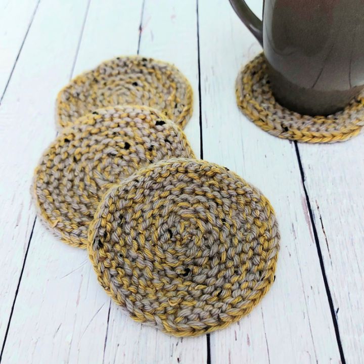 Free Round Rug Coaster Knitting Pattern