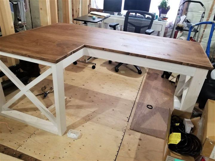 Handmade Wooden L Shape Desk