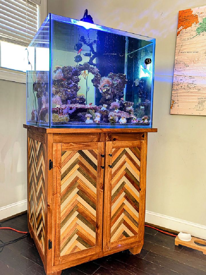 Creative Herringbone Aquarium Stand