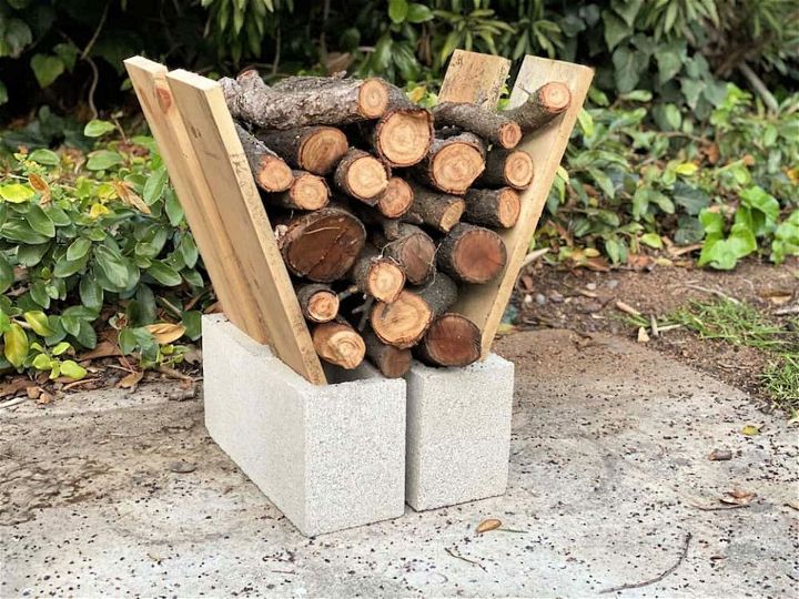 Homemade Wood Pile Rack