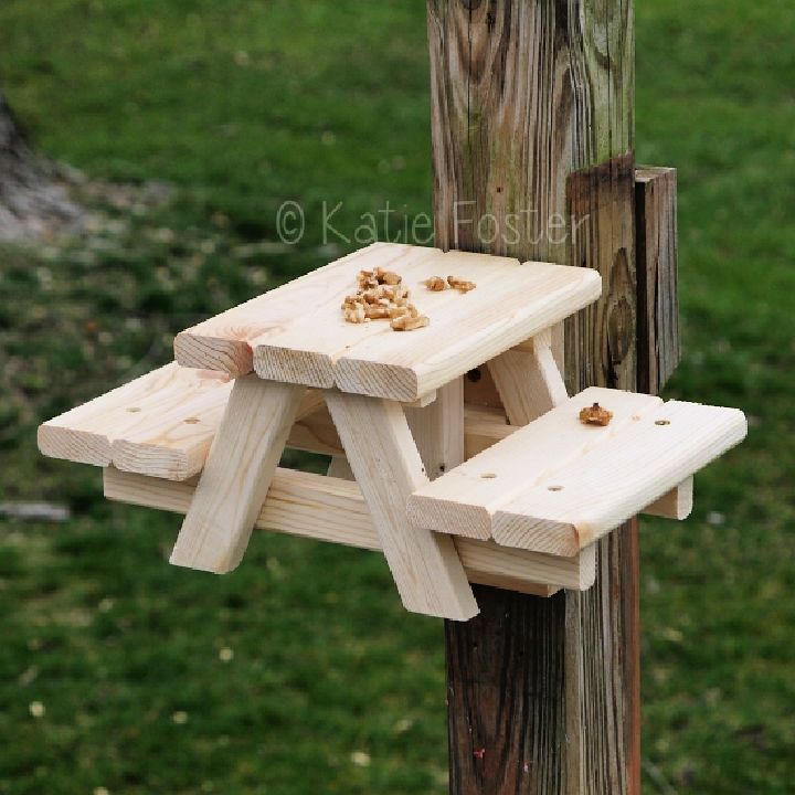 How to Build a Squirrel Picnic Table a tutorial