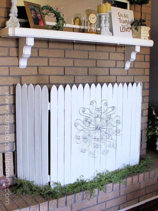 How to Do Picket Fence Fireplace Cover