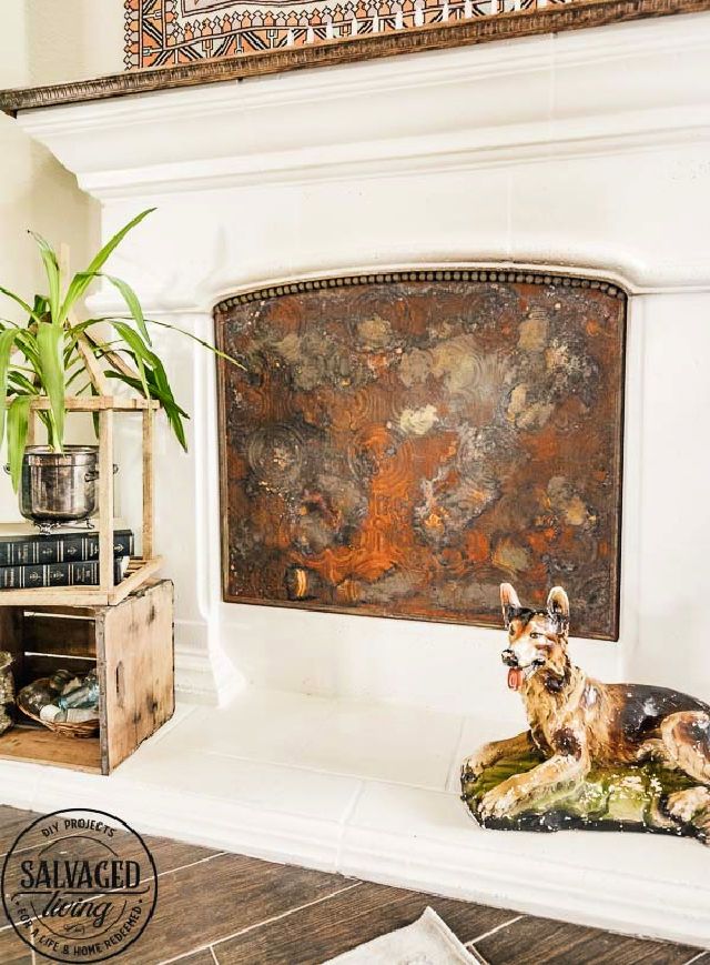 How to Make Rust Fireplace Cover