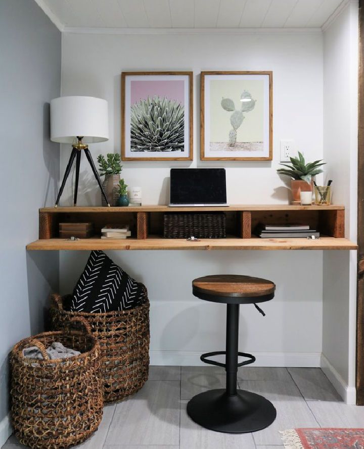 How to Make a Floating Desk With Hidden Storage