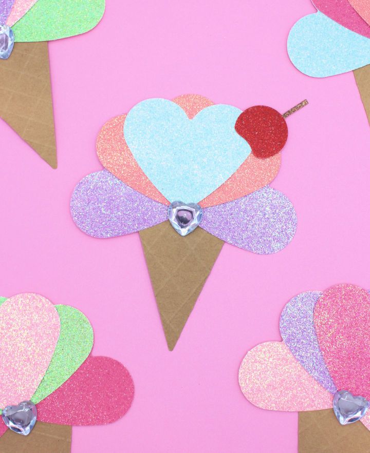I is for Ice Cream Craft With Hearts