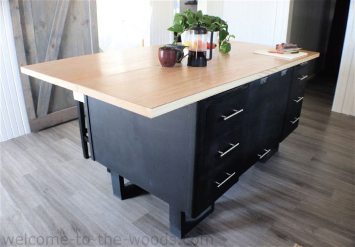 Kitchen Island From a Lawyers Desk