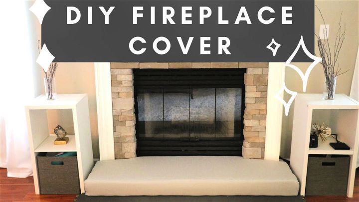 DIY Painted Fireplace Cover Up