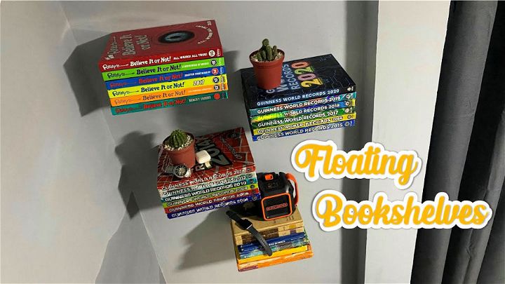 Make Your Own Floating Bookshelves
